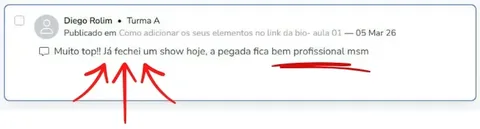 Depoimento do aluno Diego