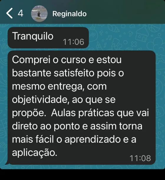 Depoimento do aluno Reginaldo